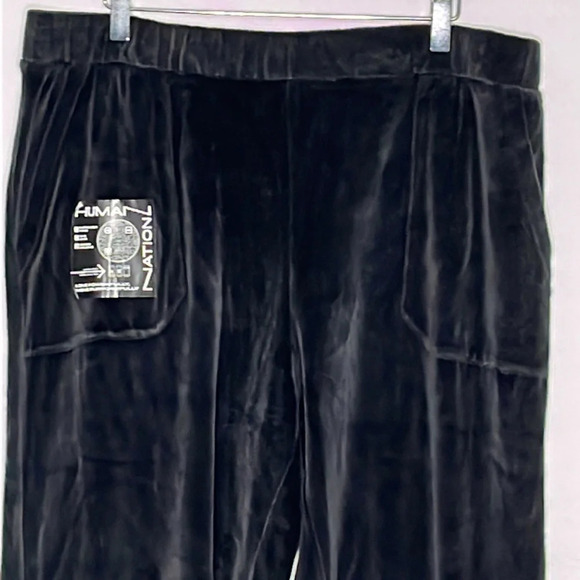 Human Nation Vision Pant in Velour in Black - NWOT - Size XXL Women's XL Men's - Picture 5 of 11